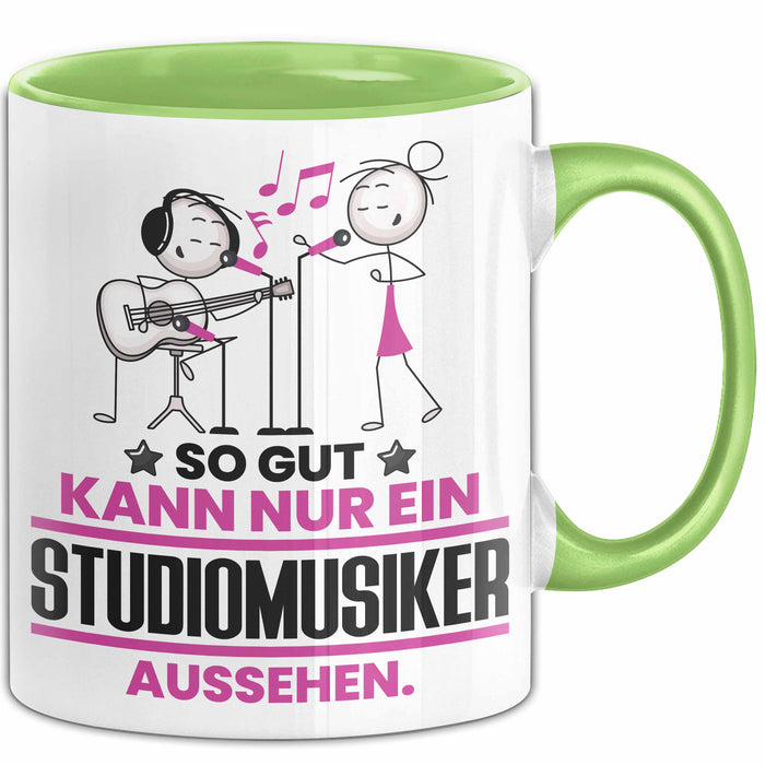 Studiomusiker Geschenk Tasse So Gut Kann Nur Ein Studiomusiker Aussehen Geschenkidee Kaffee-Becher Grün Trendation