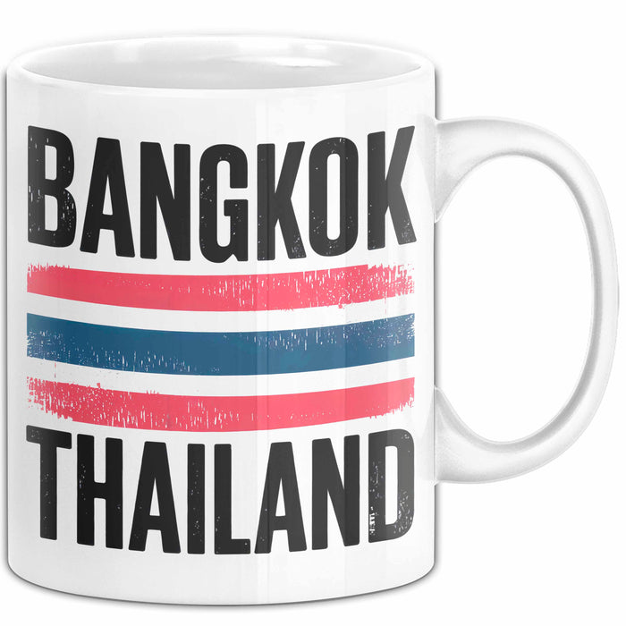 Bangkok Thailand Tasse Geschenk Lustige Geschenkidee Spruch Weiß Trendation
