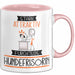 Hundefrisörin Tasse Geschenk Becher Stark Attraktiv Furchtlos Hundefrisörin Lustige Geschenkidee Rosa Trendation