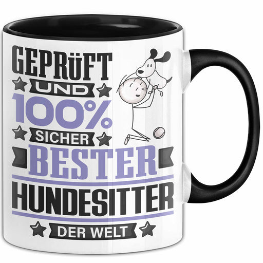 Hundesitter Geschenk Lustiger Spruch für Hundesitter Geschenkidee Bester Hundesitter Der Welt Schwarz Trendation