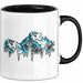 Ski Tasse Geschenk Grafik Skiberge Berge Becher Schwarz Trendation