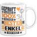 Enkel Geschenk Lustiger Spruch für Enkel Geschenkidee Bester Enkel Der Welt Weiß Trendation