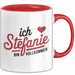 Stefanie Tasse Geschenk Ich Bin Vollkommen Stefanie Geschenkidee Geburtstag Rot Trendation
