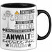 Anwalt Geschenk Tasse Lustiger Spruch Erheben Sie Sich Der Anwalt Betritt den Raum Schwarz Trendation