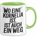 Kornelia Tasse Geschenk Wo Eine Kornelia Ist Ist Auch Ein Weg Geschenkidee Becher mit Name Grün Trendation