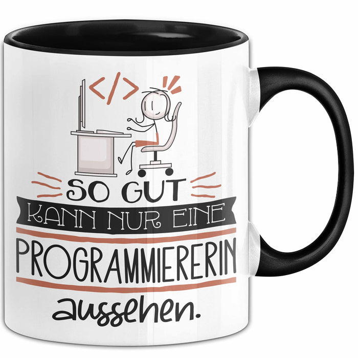 Programmiererin Geschenk Tasse So Gut Kann Nur Eine Programmiererin Aussehen Geschenkidee Geburtstag Weihnachten Lustig Trendation