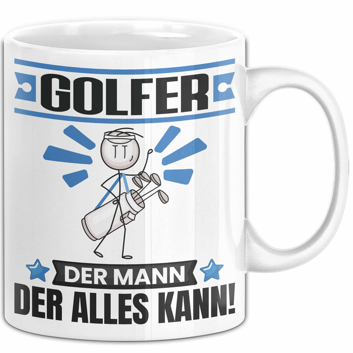 Golfer Tasse Geschenk für Golfer Der Mann Der Alles Kann Geschenkidee zum Geburtstag Weiß Trendation