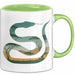 Reptil Schlange Tier Tasse Geschenk Lustige Geschenkidee Spruch Grün Trendation