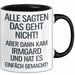 Irmgard Tasse Geschenk Alle Sagten Das Geht Nicht Aber Dann Kam Irmgard Und Hat Es Einfach Gemacht Geschenkidee Becher mit Name Schwarz Trendation