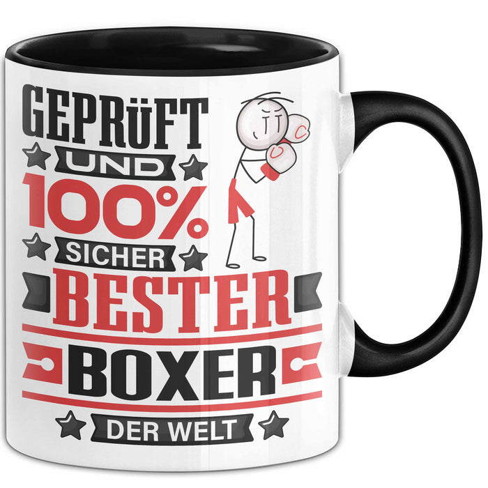 Boxer Geschenk Lustiger Spruch für Boxer Geschenkidee Bester Boxer Der Welt Schwarz Trendation