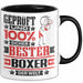 Boxer Geschenk Lustiger Spruch für Boxer Geschenkidee Bester Boxer Der Welt Schwarz Trendation