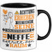 Neffe Geschenk Tasse Lustiger Spruch Erheben Sie Sich Der Neffe Betritt den Raum Schwarz Trendation