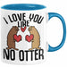 Valentinstag Tasse Geschenk I Love You Like No Otter Geschenkidee Freundin Freund Liebe zum Valentinstag Kaffee-Becher Blau Trendation