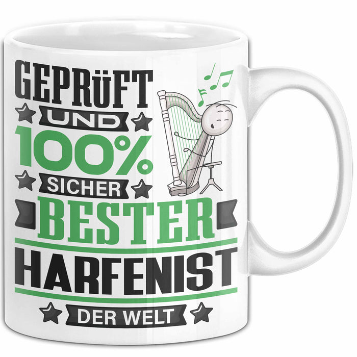 Harfenist Geschenk Lustiger Spruch für Harfenist Geschenkidee Bester Harfenist Der Welt Weiß Trendation
