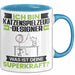 Katzenspielzeug-Designer Tasse Geschenk für Katzenspielzeug-Designer Geburtstag Lustiger Spruch Kaffee-Becher Was Ist Deine Superkraft Blau Trendation