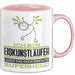Eiskunstläufer Geschenk Tasse Ich Bin Eiskunstläufer Aber Sag Doch Einfach Superheld Lustige Geschenkdiee für Eiskunstläufer Kaffee-Becher Rosa Trendation