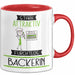 Bäckerin Tasse Geschenk Becher Stark Attraktiv Furchtlos Bäckerin Lustige Geschenkidee Rot Trendation