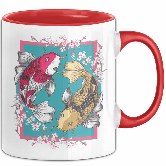 Koi-Fisch-Liebhaber Tasse Geschenk Koifische Rot Trendation