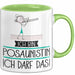 Geschenk für Posaunistin Tasse Lustige Geschenkidee Geburtstag Ich Bin Posaunistin Ich Darf Das Grün Trendation