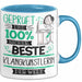 Beste Klangkünstlerin Der Welt Tasse Geschenk für Eine Klangkünstlerin Geprüft Und Sicher Geschenkidee Geburtstag Weihnachten Blau Trendation