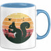 Eichhörnchen Tierliebhaber Retro Tasse Geschenk Lustige Geschenkidee Spruch Blau Trendation
