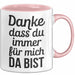 Freundschaft Tasse Geschenk Danke Dass Du Immer Da Bist Geschenkidee Rosa Trendation