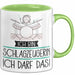 Geschenk für Schlagzeugerin Tasse Lustige Geschenkidee Geburtstag Ich Bin Schlagzeugerin Ich Darf Das Grün Trendation