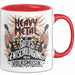 Heavy Metal Tasse Geschenkidee Gottes Entschuldigung Rot Trendation