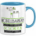 Modellbahnfan Weil Es Keinen Schöneren Beruf Gibt Tasse Geschenk für Eine Modellbahnfan Lustig Blau Trendation