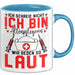 Krankenschwester Pflege Betreuung Tasse Geschenk Lustige Geschenkidee Spruch Ich Schreie Nicht Ich Bin Altenpflegerin Blau Trendation