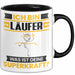 Läufer Tasse Geschenk für Läufer Geburtstag Lustiger Spruch Kaffee-Becher Was Ist Deine Superkraft Schwarz Trendation