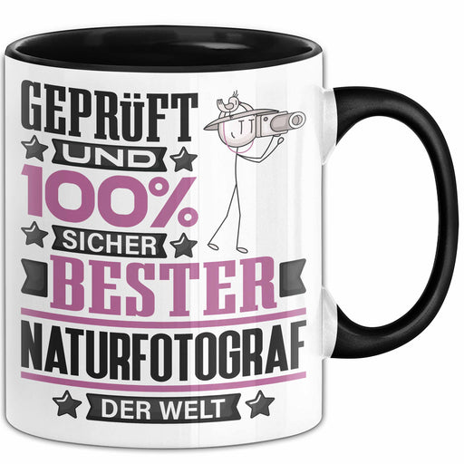 Naturfotograf Geschenk Lustiger Spruch für Naturfotograf Geschenkidee Bester Naturfotograf Der Welt Schwarz Trendation