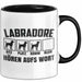 Labradore Hören Aufs Wort Tasse Geschenk Labrador Besitzer Mama Becher Trendation
