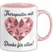 Physiotherapeut Physiotherapie Tasse Geschenk Lustige Geschenkidee Spruch Therapeutin Mit Herz Danke Für Alles Rosa Trendation