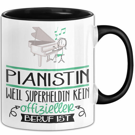 Pianistin Geschenk Tasse Lustiger Spruch Pianistin Weil Superheldin Kein Offizieller Beruf Ist Geschenkidee Trendation