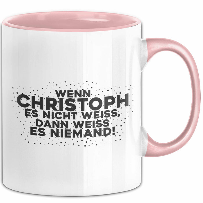 Christoph Tasse Wenn Christoph Es Nicht Weiss, Dann Weiss Es Niemand!