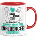 Influencer Geschenk Tasse So Gut Kann Nur Ein Influencer Aussehen Geschenkidee Kaffee-Becher Rot Trendation