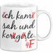 Deutschlehrer Unterricht Tasse Geschenk Lustige Geschenkidee Spruch Ich Kam Sah Und Korrigierte Weiß Trendation