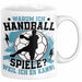 Handball Geschenk Tasse Geschenkidee Handball-Spieler Handballspielerin Mädchen Jungs Kaffee-Becher Warum Ich Handball Spiele? Weiß Trendation