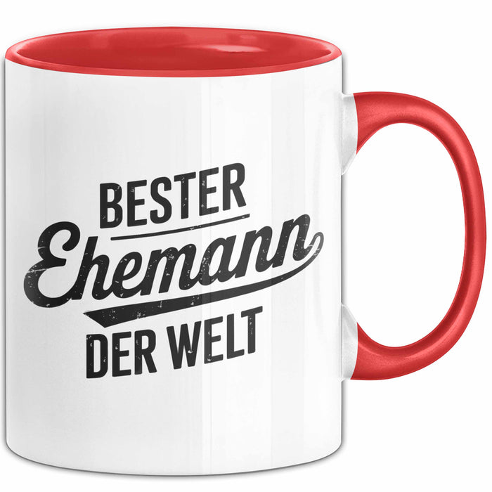 Guter Ehemann Verheiratete Männer Jungen Tasse Becher Geschenk Lustige Geschenkidee Spruch Bester Ehemann Der Welt Rot Trendation