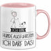 Geschenk für Hundeausführerin Tasse Lustige Geschenkidee Geburtstag Ich Bin Hundeausführerin Ich Darf Das Rosa Trendation