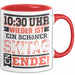Ski Tasse Geschenk Grafik 10 Uhr 30 Wieder Ist Ein Schöner Skitag Zu Ende Becher Rot Trendation