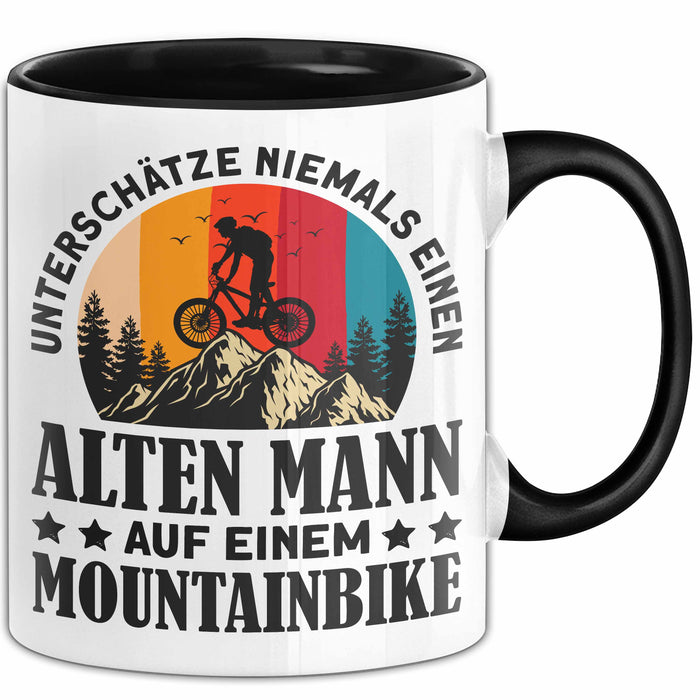 Mtb Mountainbilker Geschenk Tasse Unterschätze Niemals Einen Alten Man — TrendationStore
