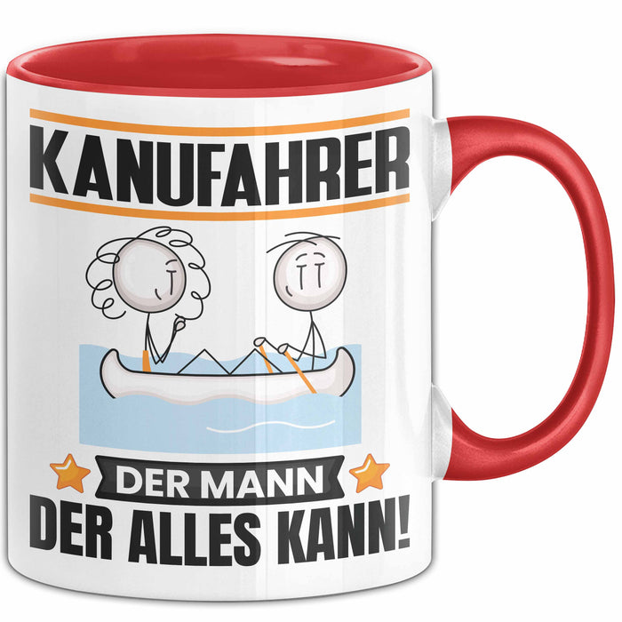 Kanufahrer Tasse Geschenk für Kanufahrer Der Mann Der Alles Kann Geschenkidee zum Geburtstag Rot Trendation