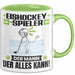 Eishockeyspieler Tasse Geschenk für Eishockeyspieler Der Mann Der Alles Kann Geschenkidee zum Geburtstag Grün Trendation