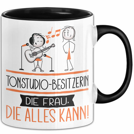 Tonstudio-Besitzerin Geschenk Tasse Becher Die Frau Die Allen Kann Geschenkidee für eine Tonstudio-Besitzerin Lustig Trendation