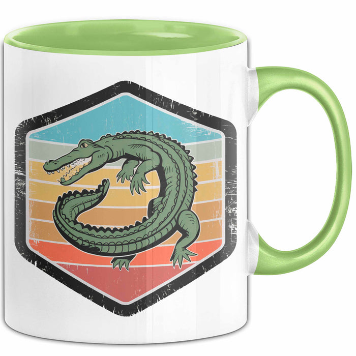 Krokodil Tier Tasse Geschenk Lustige Geschenkidee Spruch Grün Trendation