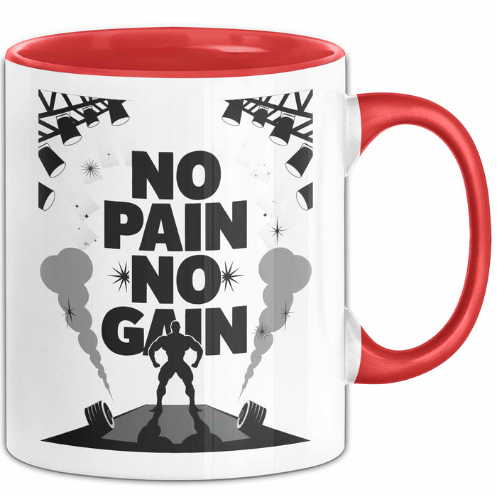 Bodybuilder Tasse Geschenk Lustige Geschenkidee Spruch Für Muskel Aufbau Fans Rot Trendation