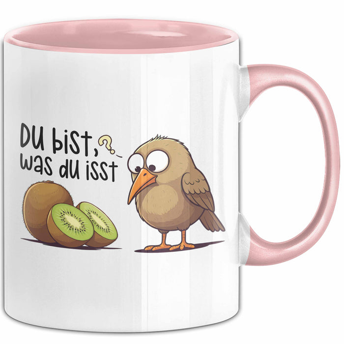 Kiwi Tasse Geschenk Du Bist Was Du Isst Geschenkidee Rosa Trendation