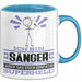 Sänger Geschenk Tasse Ich Bin Sänger Aber Sag Doch Einfach Superheld Lustige Geschenkdiee für Sänger Kaffee-Becher Blau Trendation